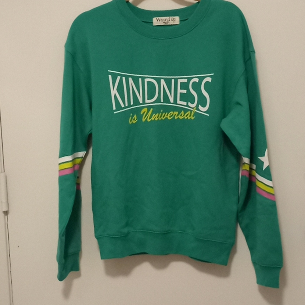 Green women's pullover sweater